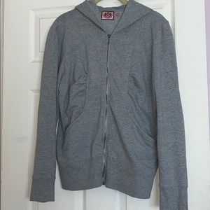Juicy Couture grey zip up sweatshirt.